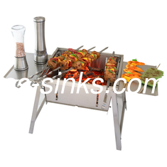 Foldable Grill Outdoor BBQ Equipment Smooth Edge Easily Cleaned